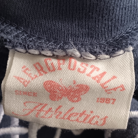 Aeropostale Blue Logo Crewneck Sweatshirt Long Sleeve XS - Picture 4 of 5